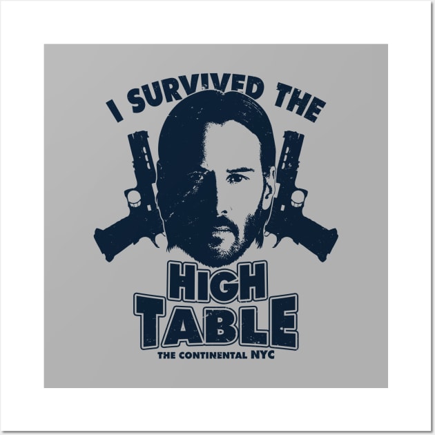 I Survived the High Table Baba Yaga Keanu Reeves Meme Wall Art by BoggsNicolas